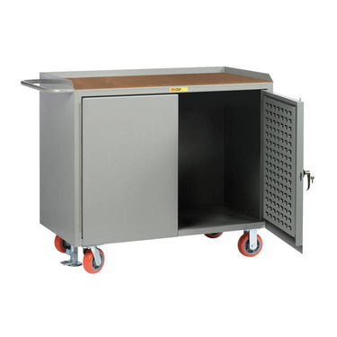Mobile Bench Cabinet w/ Louvered Panel - Model MH2448LPDFL